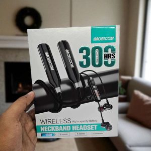 এক চার্জেই ৩০০ ঘণ্টার পাওয়ার! MOBICOM Wireless Neckband Headset
